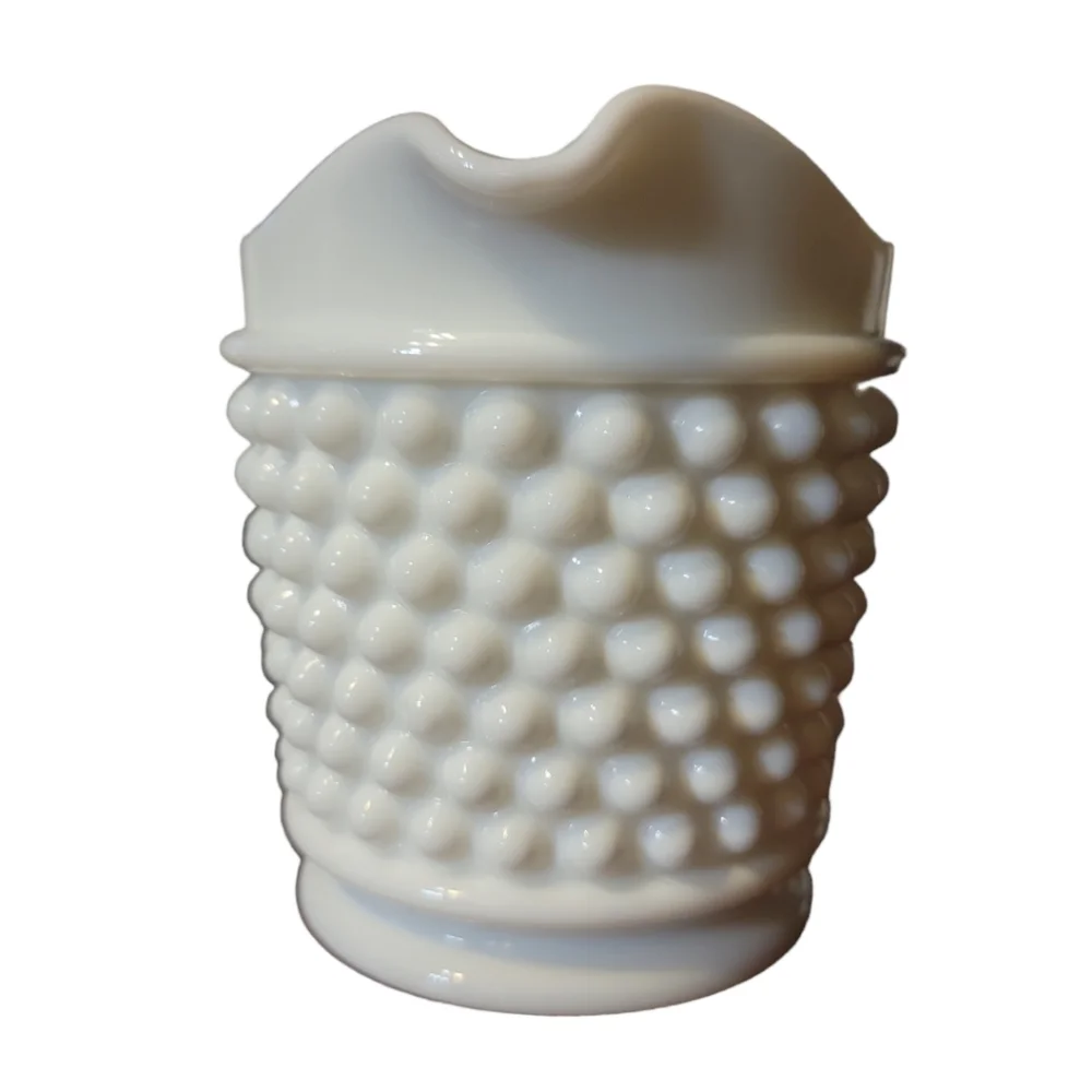 Vtg 50's Westmoreland Milk Glass Hobnail Creamer